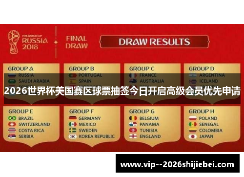 2026世界杯美国赛区球票抽签今日开启高级会员优先申请 2026世界杯美国赛区球票抽签今日开启高级会员优先申请